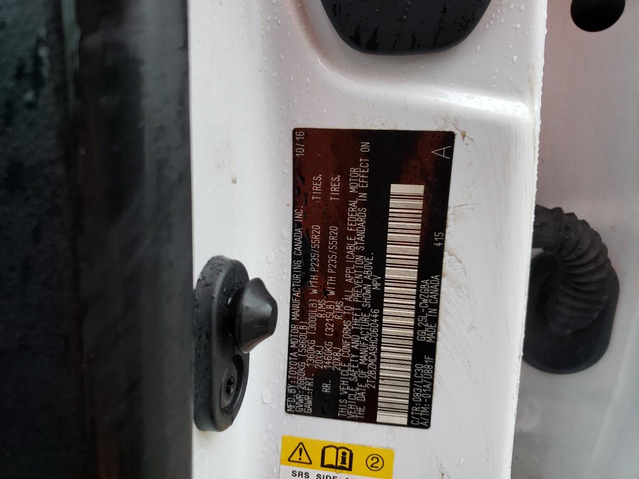 2T2BZMCA9HC060446 2017 Lexus Rx 350 Base