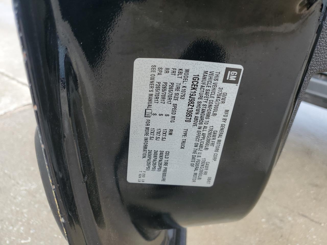 1GCEK19J98Z139570 2008 Chevrolet Silverado K1500