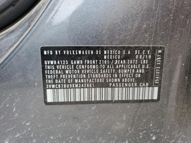 2019 VOLKSWAGEN JETTA S 3VWCB7BU9KM242881