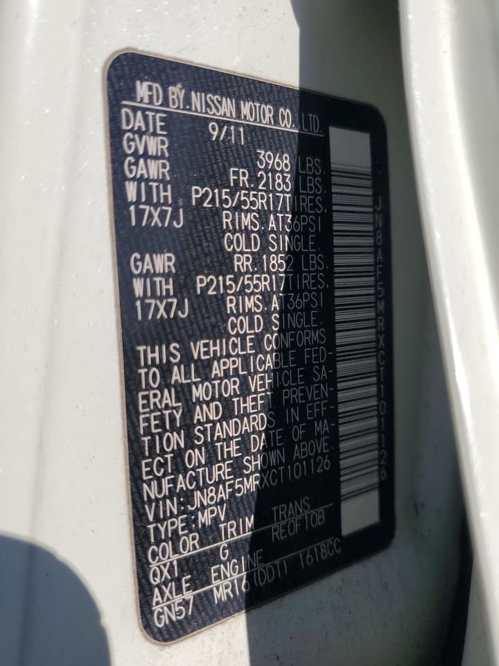 JN8AF5MRXCT101126 2012 Nissan Juke S