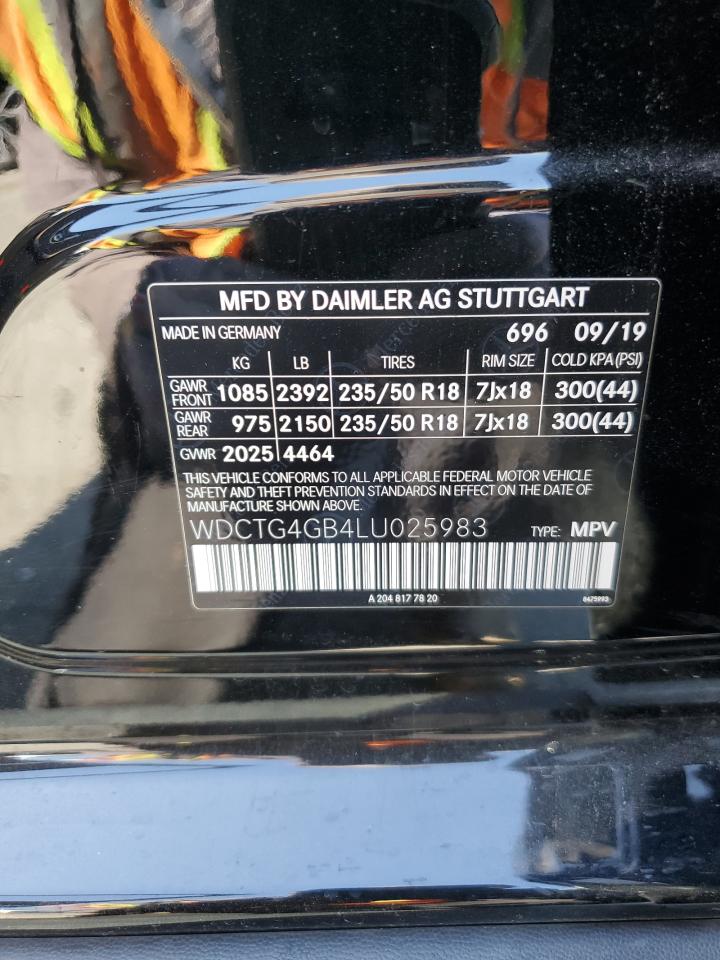 WDCTG4GB4LU025983 2020 Mercedes-Benz Gla 250 4Matic