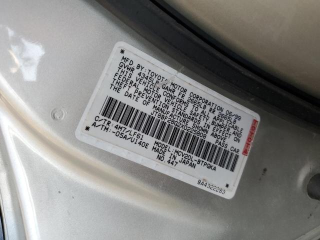 1999 Lexus Es 300 VIN: JT8BF28G2X0225808 Lot: 54288584