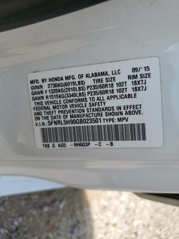 5FNRL5H90GB023501 2016 HONDA ODYSSEY - Image 13