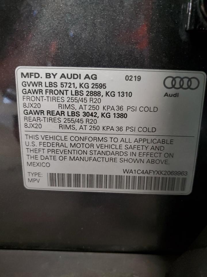 WA1C4AFYXK2069963 2019 Audi Sq5 Prestige