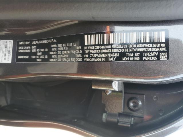 2022 Alfa Romeo Stelvio VIN: ZASPAJAN2N7D47461 Lot: 56318304