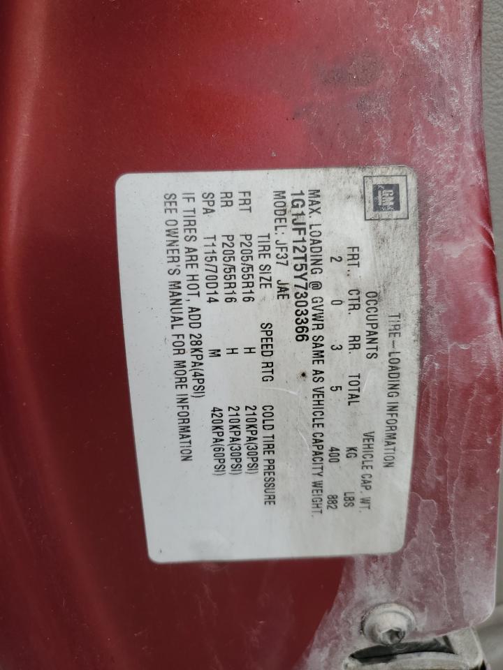 1G1JF12T5Y7303366 2000 Chevrolet Cavalier Z24