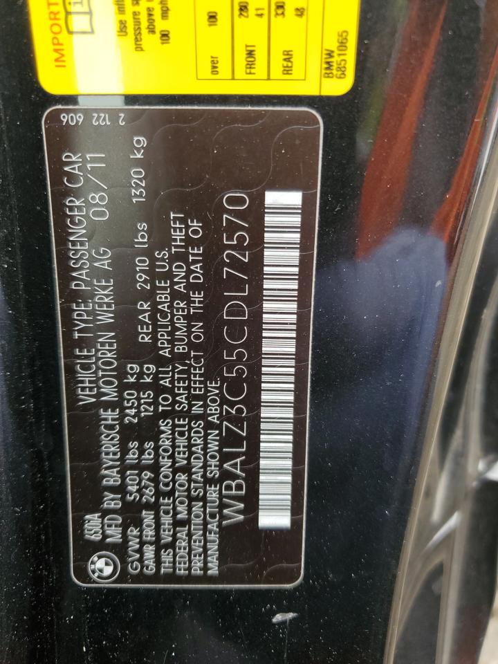 WBALZ3C55CDL72570 2012 BMW 650 I