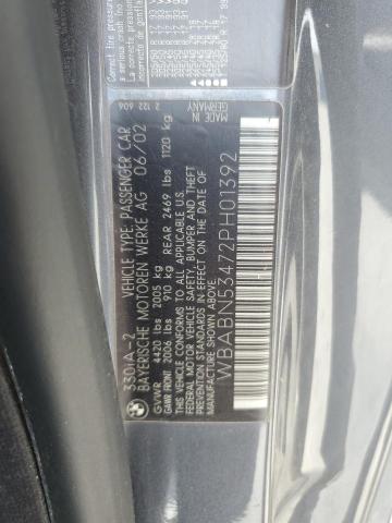 2002 BMW 330 Ci VIN: WBABN53472PH01392 Lot: 56523844