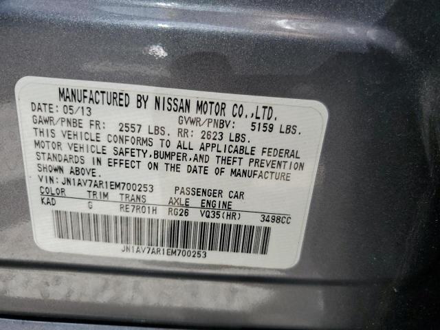 2014 Infiniti Q50 Hybrid Premium VIN: JN1AV7AR1EM700253 Lot: 54441414