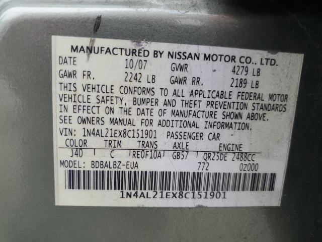 2013 Nissan Altima 2.5 VIN: 1N4AL21EX8C151901 Lot: 54469834