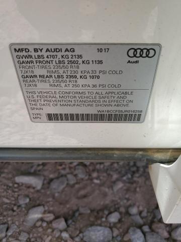 2018 Audi Q3 Premium VIN: WA1BCCFS5JR016258 Lot: 54608734