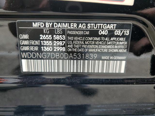 2013 Mercedes-Benz S 550 VIN: WDDNG7DB0DA531839 Lot: 55573564