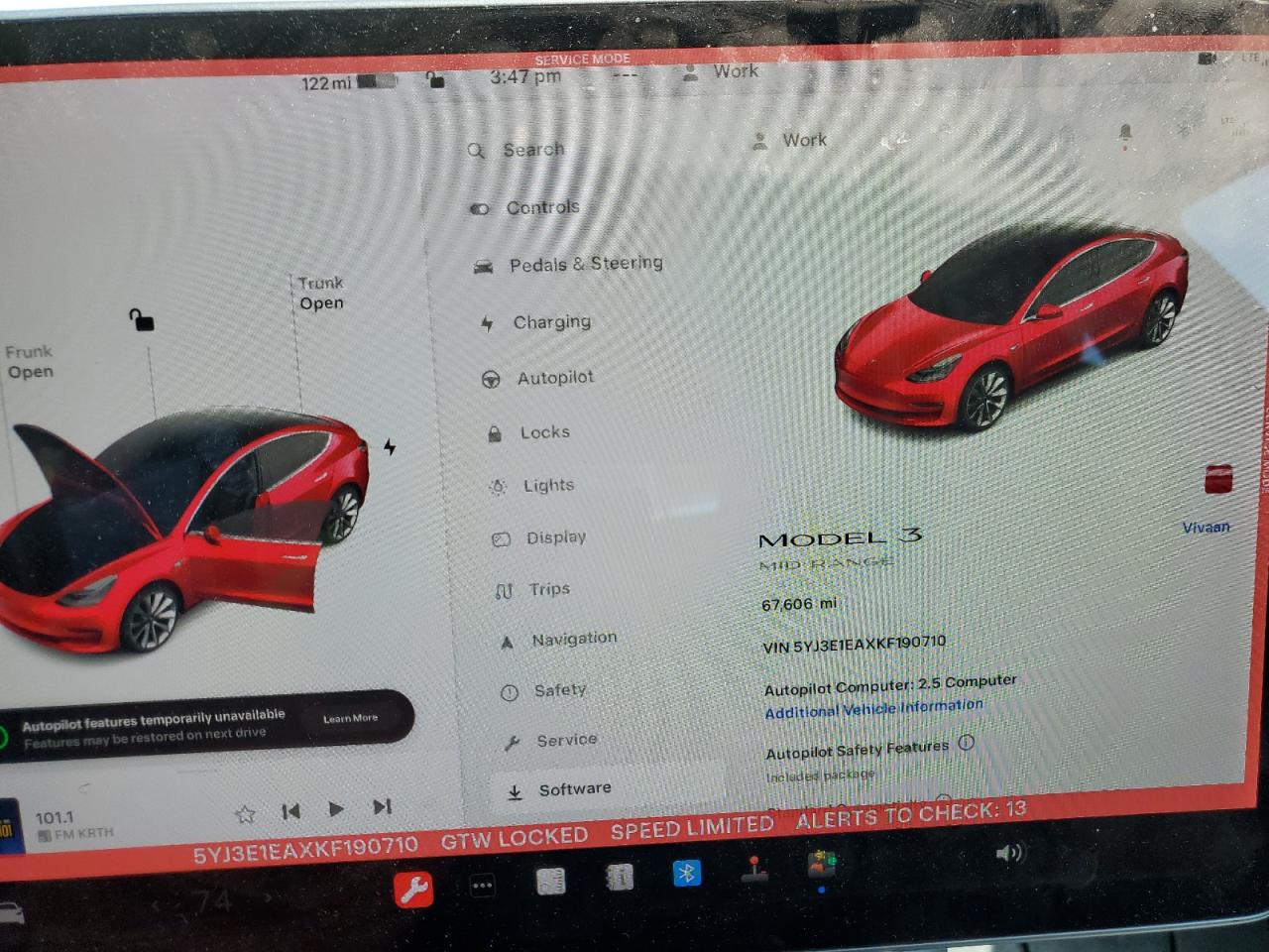 5YJ3E1EAXKF190710 2019 Tesla Model 3