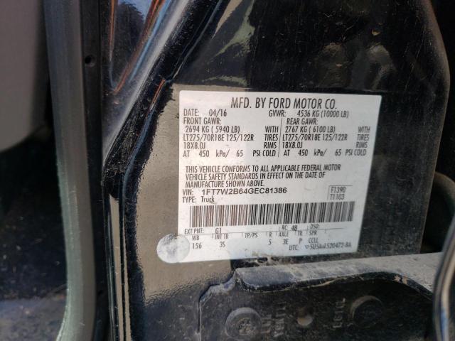 2016 FORD F250 SUPER - 1FT7W2B64GEC81386