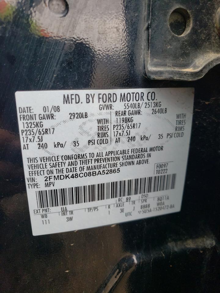 2FMDK48C08BA52865 2008 Ford Edge Sel