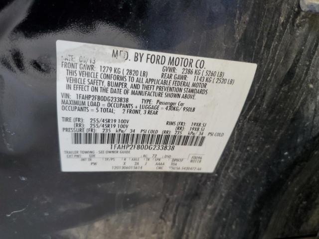 2013 Ford Taurus Limited VIN: 1FAHP2F80DG233838 Lot: 56994404