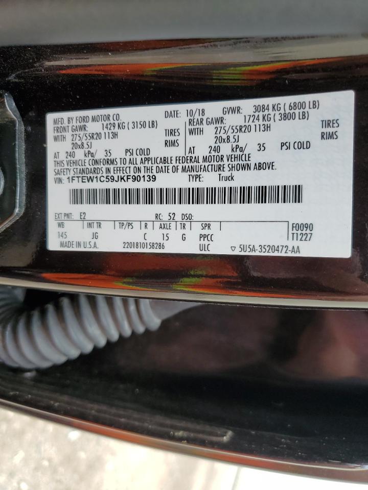 1FTEW1C59JKF90139 2018 Ford F150 Supercrew