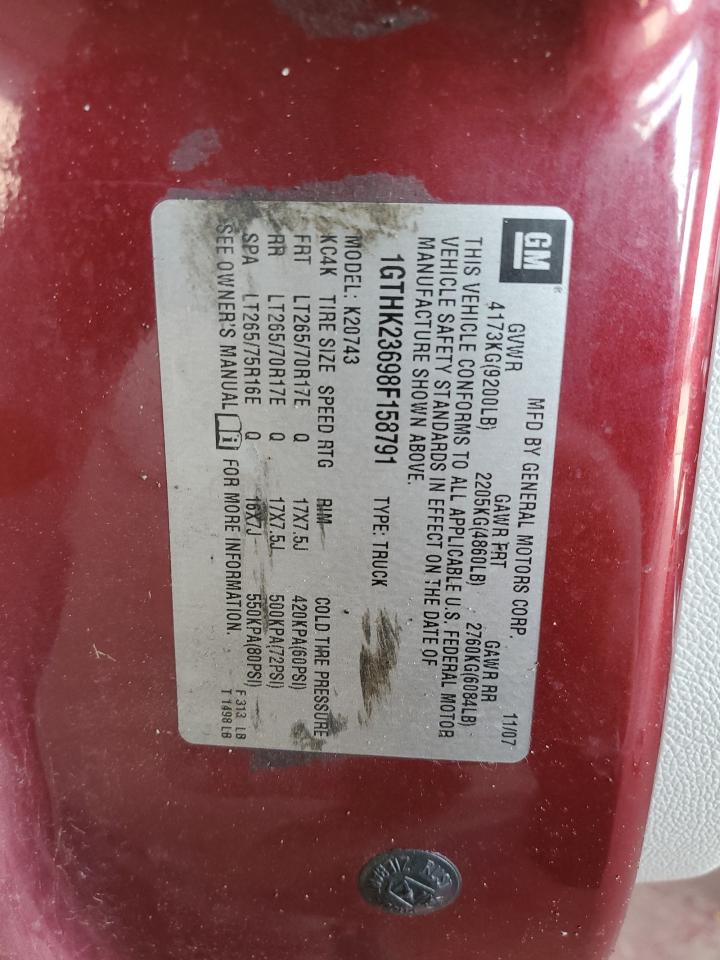 1GTHK23698F158791 2008 GMC Sierra K2500 Heavy Duty