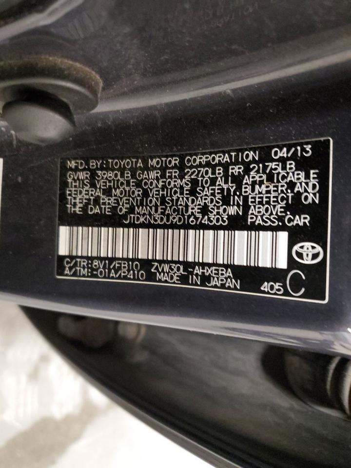 JTDKN3DU9D1674303 2013 Toyota Prius