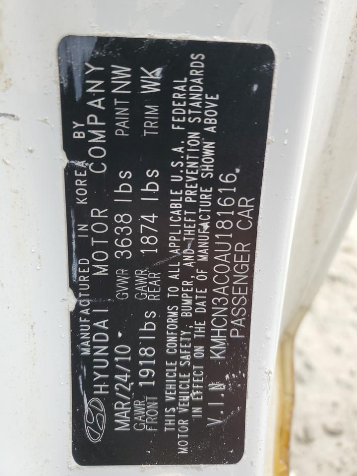 KMHCN3AC0AU181616 2010 Hyundai Accent Se