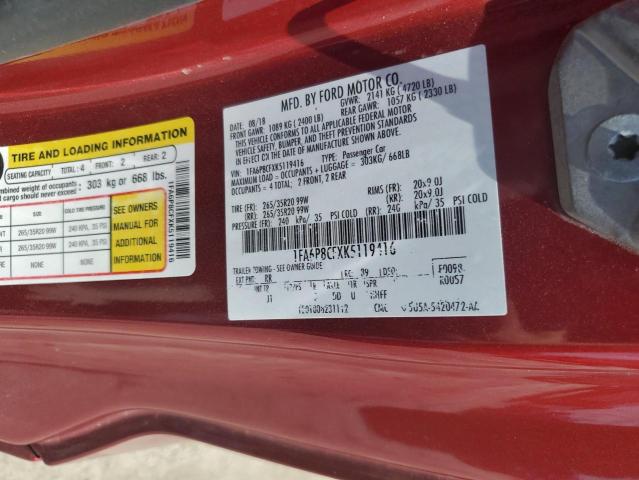 2019 Ford Mustang Gt VIN: 1FA6P8CFXK5119416 Lot: 56204864