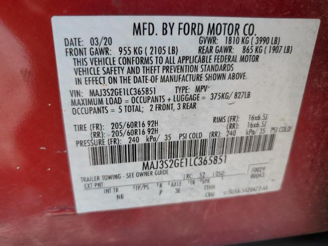 2020 Ford Ecosport Se VIN: MAJ3S2GE1LC365851 Lot: 56411274