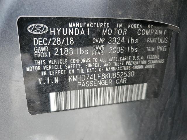 2019 Hyundai Elantra Se VIN: KMHD74LF8KU852530 Lot: 56009684