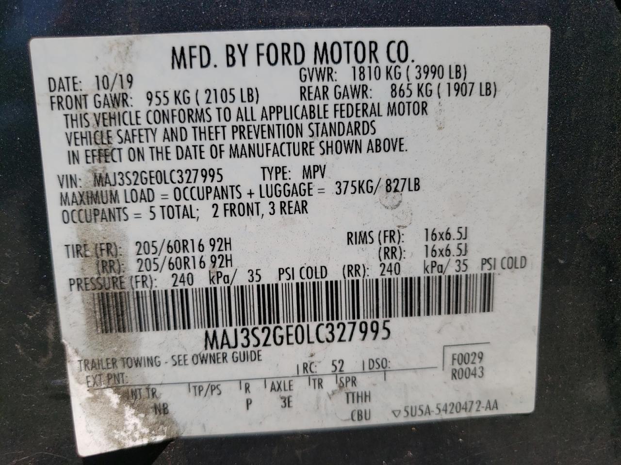 MAJ3S2GE0LC327995 2020 Ford Ecosport Se