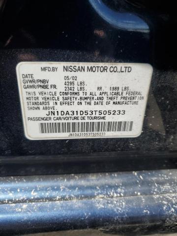 2003 Nissan Maxima Gle VIN: JN1DA31D53T505233 Lot: 52879064