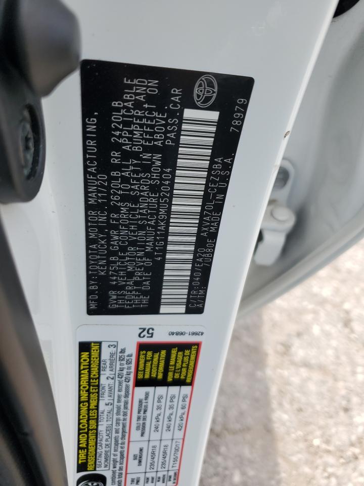 4T1G11AK9MU520404 2021 Toyota Camry Se