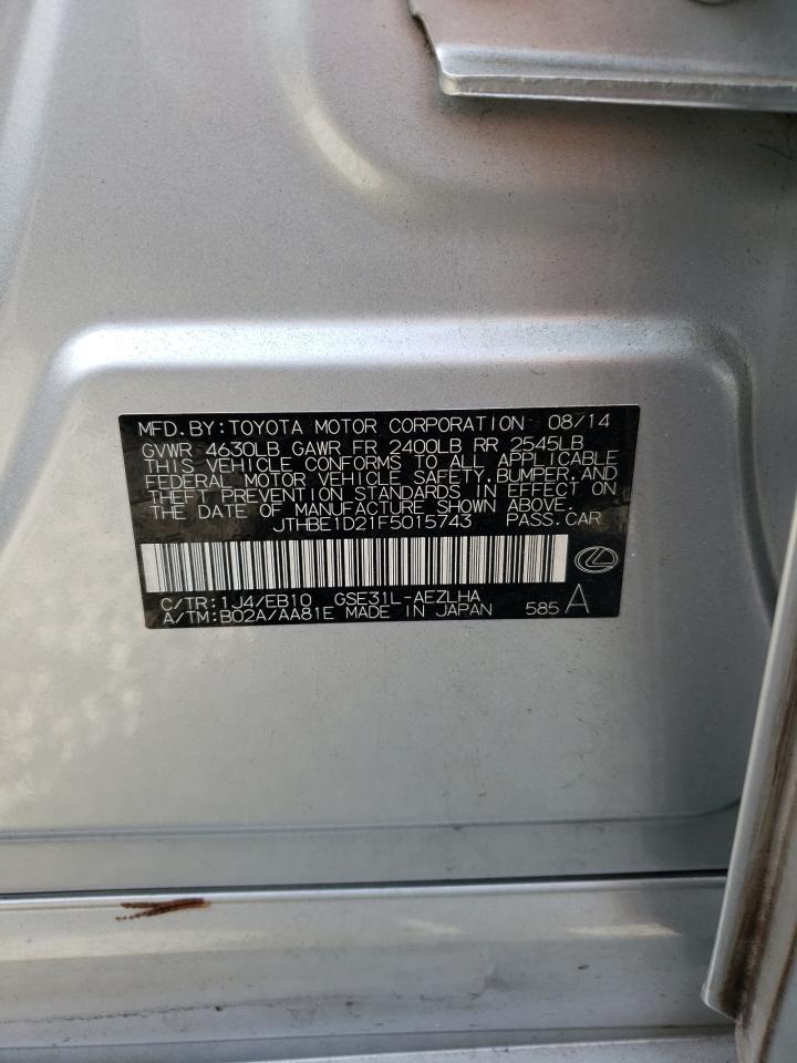 JTHBE1D21F5015743 2015 Lexus Is 350