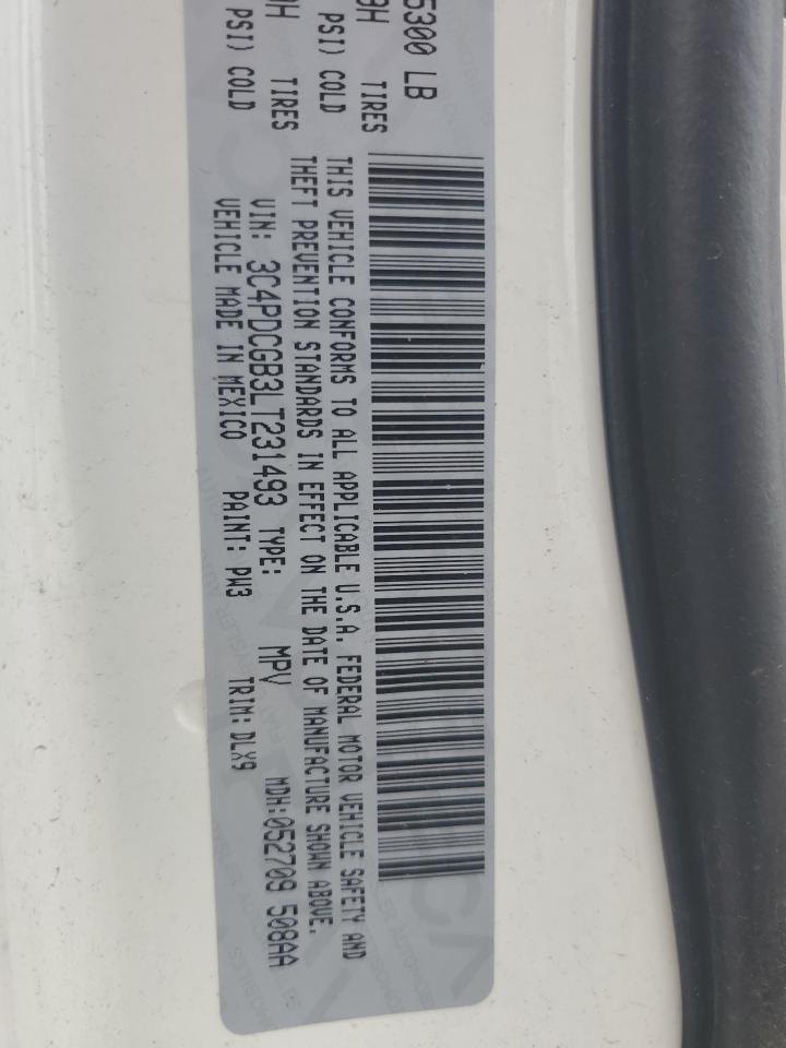 3C4PDCGB3LT231493 2020 Dodge Journey Crossroad