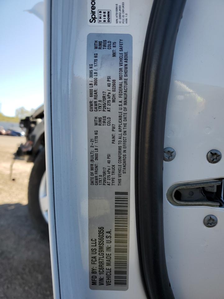 1C6RR7LG9MS560356 2021 Ram 1500 Classic Slt