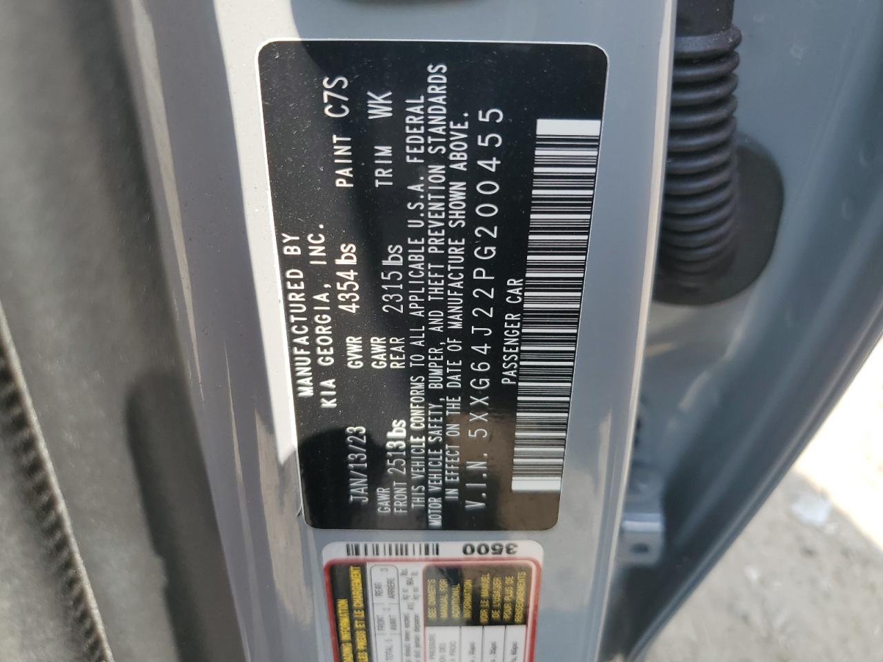 5XXG64J22PG200455 2023 Kia K5 Gt Line