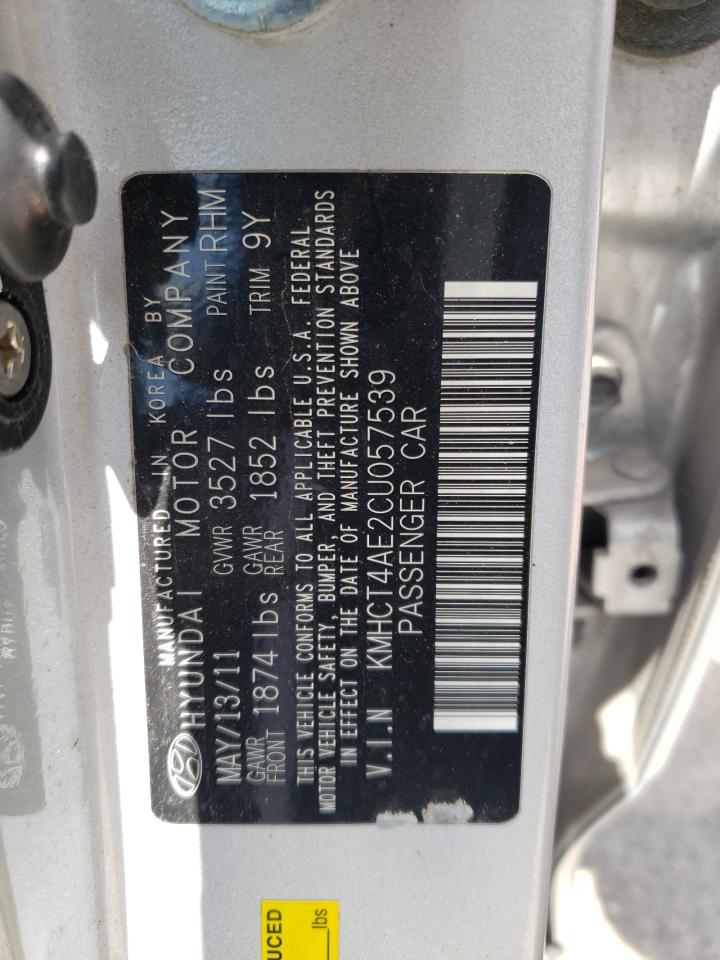 KMHCT4AE2CU057539 2012 Hyundai Accent Gls