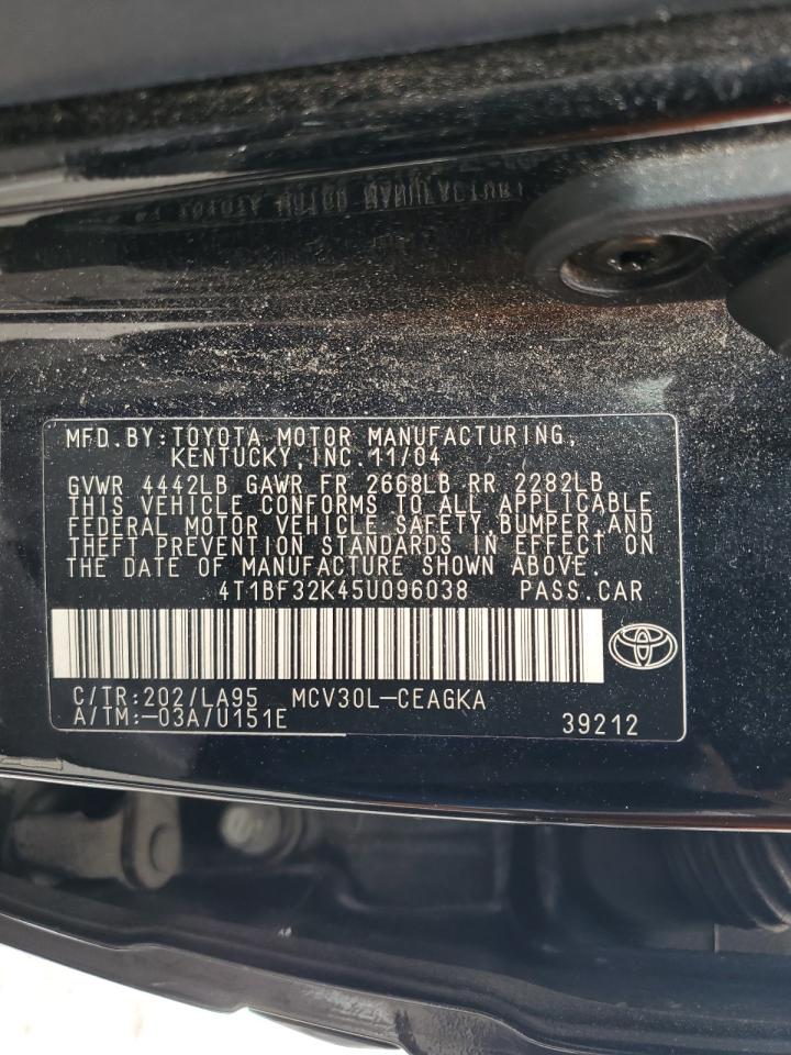 4T1BF32K45U096038 2005 Toyota Camry Le