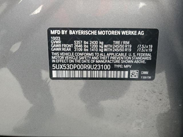 2024 BMW X3 xDrive30I VIN: 5UX53DP00R9U23100 Lot: 55897234