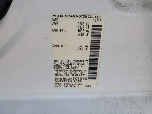 2023 Nissan Altima Sv VIN: 1N4BL4DV1PN305068 Lot: 55375264