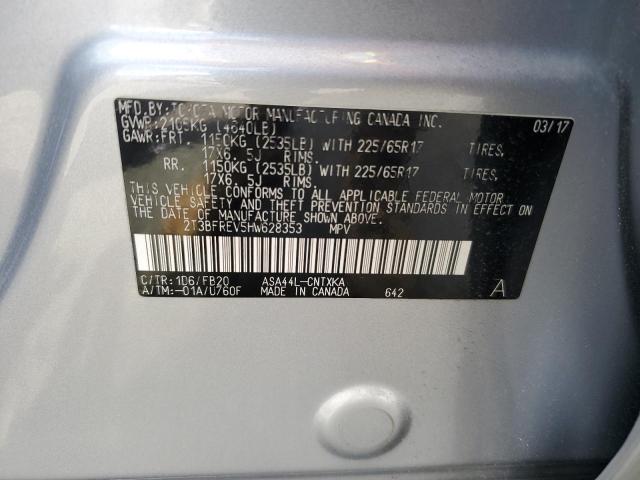 2017 Toyota Rav4 Le VIN: 2T3BFREV5HW628353 Lot: 56946454