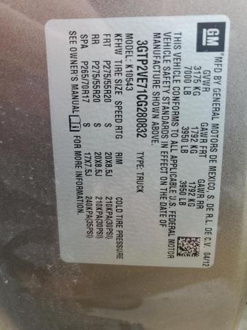 2012 GMC Sierra K1500 Sle VIN: 3GTP2VE71CG280832 Lot: 53773774