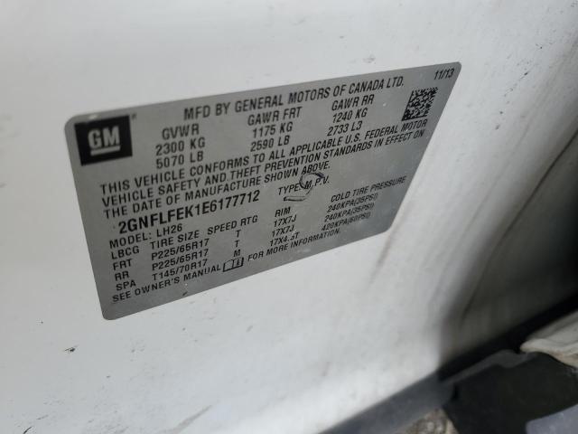 2014 Chevrolet Equinox Lt VIN: 2GNFLFEK1E6177712 Lot: 53967654