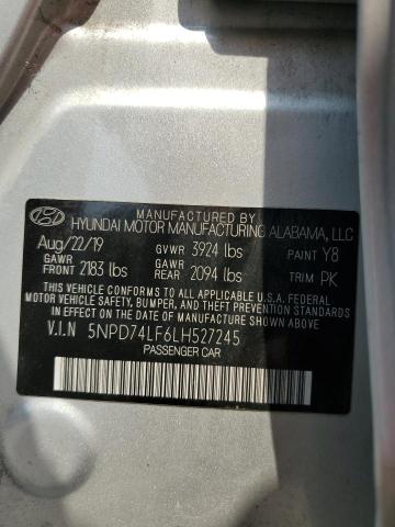 5NPD74LF6LH527245 2020 HYUNDAI ELANTRA - Image 12