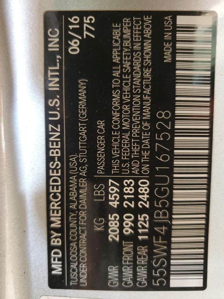 55SWF4JB5GU167528 2016 Mercedes-Benz C 300