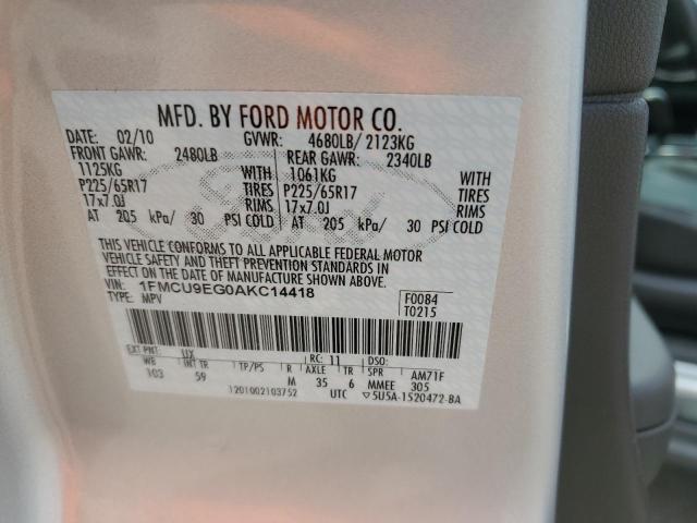 2010 Ford Escape Limited VIN: 1FMCU9EG0AKC14418 Lot: 53291524