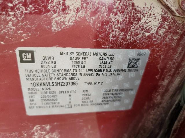 2017 GMC Acadia All Terrain VIN: 1GKKNVLS3HZ297085 Lot: 55211564