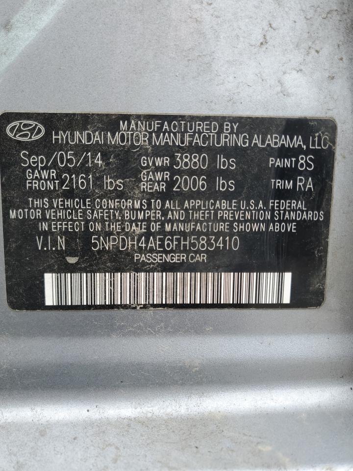 5NPDH4AE6FH583410 2015 Hyundai Elantra Se