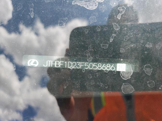 2015 Lexus Is 250 VIN: JTHBF1D23F5058686 Lot: 55220064