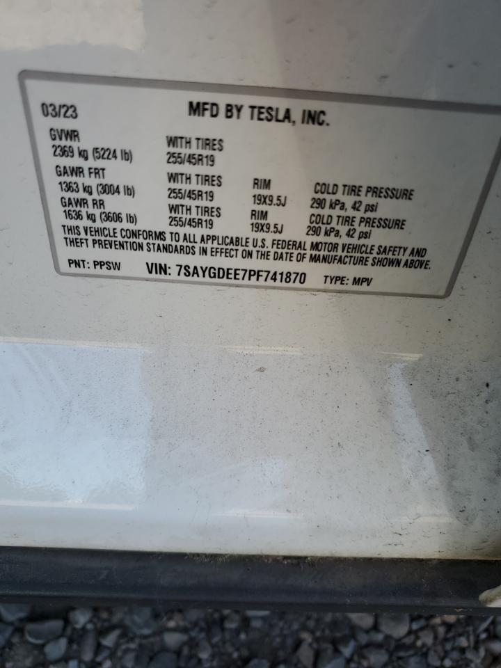 7SAYGDEE7PF741870 2023 Tesla Model Y