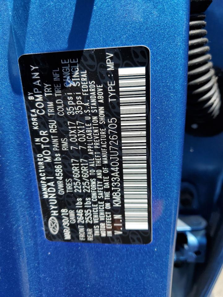 KM8J33A40JU726705 2018 Hyundai Tucson Sel