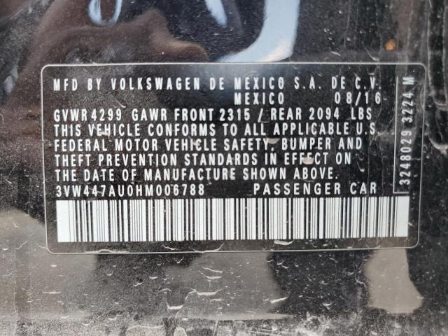 2017 Volkswagen Gti S/Se VIN: 3VW447AU0HM006788 Lot: 55200524